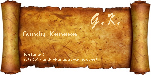 Gundy Kenese névjegykártya